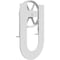 Ekena Millwork Premium Wagon Wheel Horseshoe Roller Hanger w/ Bolts for Barn Door for 1 3/4" Doors, Rocket White GB60014R2WRW - alternate 5